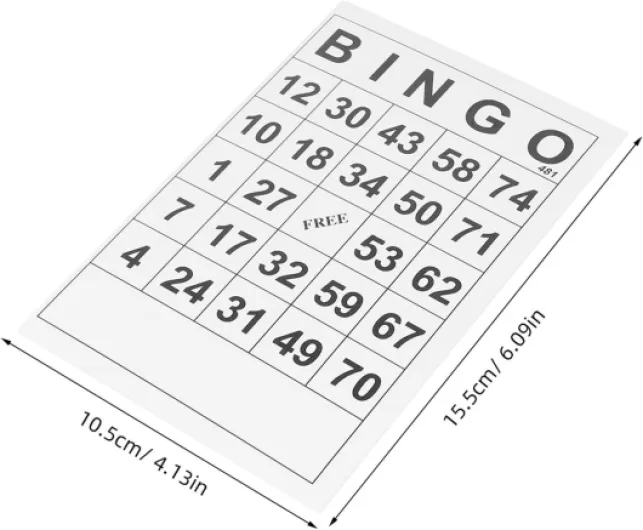 Gatuida Cartes de Bingo Amusantes pour Adultes et Seniors, Lot de 120 Pièces Papier Qualité, Jeu de Société Convivial pour Fêtes, Réunions et Animations Familiales