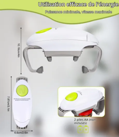 Ouvre-boîte électrique pour chefs et seniors, ouvre-bocal automatique avec bord lisse, ouverture facile des boîtes et bocaux, ouvre-bocal facile pour arthrit, gadget de cuisine quotidien