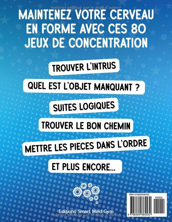 80 Jeux de Concentration pour Séniors: Des exercices en gros caractères pour booster son cerveau et sa mémoire tout en s'amusant - Idée cadeau pour personnes âgées